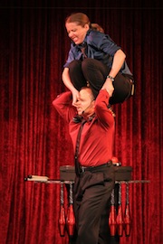 Scotty and Trink shoulder stand